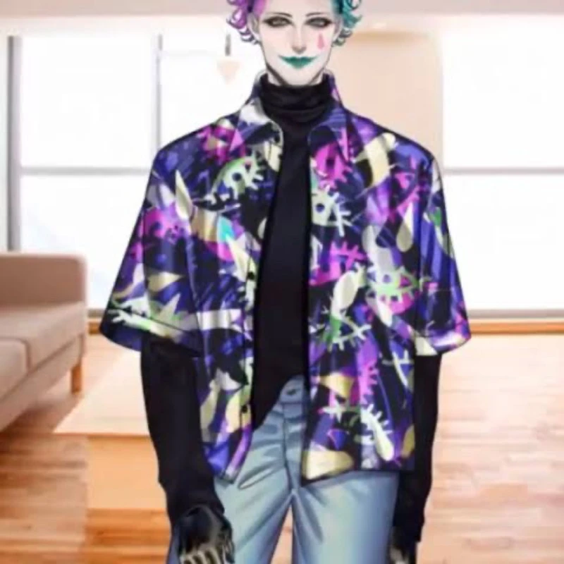 glamb にじさんじ ジョー・力一 アロハシャツ にじさんじ×glambコラボがポップ ジョー・力一のアロハシャツ