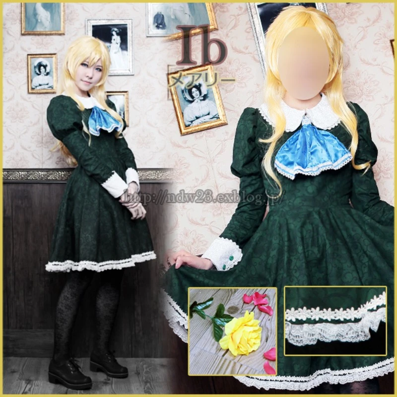 Ib★イヴ★メアリー風 コスプレ衣装 cosplay コスチューム Ib メアリー コスプレ ウィッグ付き Mサイズ K5342 Ib イヴ メアリー風