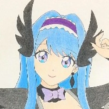 紫と青の人