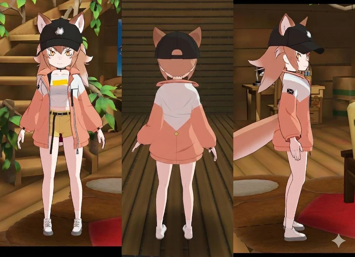 【黒猫の服工房様専用ご相談】ニホンオオカミおでかけ服 補足画像 1